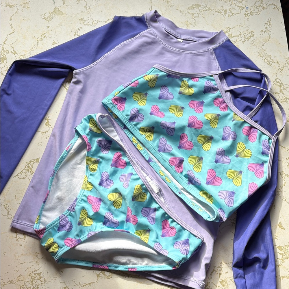 Kids Rashguard and Bikini Swim Set